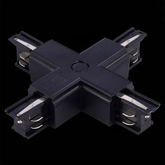 ST030.409.17 Х-образный токоподвод для трехфазного шинопровода ST-Luce Черный TRACE