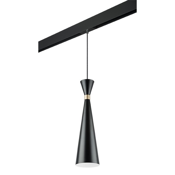 PRO816317 Светильник д/1-фазн трека DUMO 1х40W E27 ЧЕРНЫЙ МАТОВЫЙ/ЗОЛОТО (816317+595007)