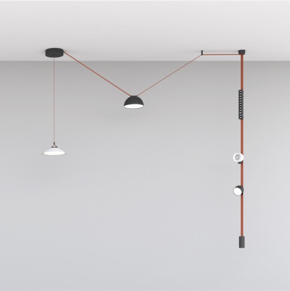 DK5571-BK Cветильник для трека-ремня Belty, серия Grill, со светодиодом, L323*W40*H45, 48V DC, 12W, RA90, 24°, 3000K, IP20, черный, алюминий