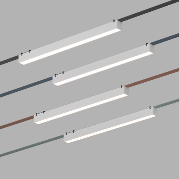 DK5576-WH Cветильник для трека-ремня Belty, серия Linear, со светодиодом, L642*W40*H45мм, 48V DC, 24W, RA90, 120°, 4000K, IP20, белый, алюминий