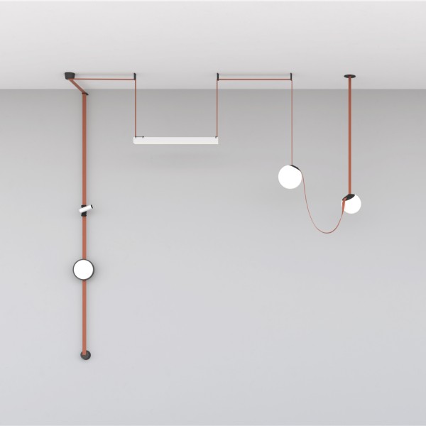 DK5576-WH Cветильник для трека-ремня Belty, серия Linear, со светодиодом, L642*W40*H45мм, 48V DC, 24W, RA90, 120°, 4000K, IP20, белый, алюминий