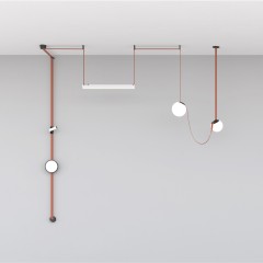 DK5576-WH Cветильник для трека-ремня Belty, серия Linear, со светодиодом, L642*W40*H45мм, 48V DC, 24W, RA90, 120°, 4000K, IP20, белый, алюминий