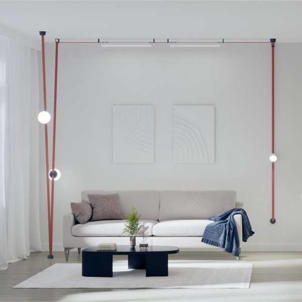 DK5576-WH Cветильник для трека-ремня Belty, серия Linear, со светодиодом, L642*W40*H45мм, 48V DC, 24W, RA90, 120°, 4000K, IP20, белый, алюминий