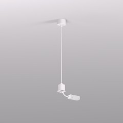 TR2124-WH Подвод питания для подвесного монтажа трека SMART BASE, АС 220-240V, IP20, 5м, белый, алюминий