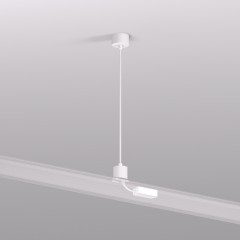 TR2124-WH Подвод питания для подвесного монтажа трека SMART BASE, АС 220-240V, IP20, 5м, белый, алюминий