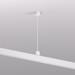 TR2124-WH Подвод питания для подвесного монтажа трека SMART BASE, АС 220-240V, IP20, 5м, белый, алюминий