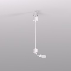 TR2124-WH Подвод питания для подвесного монтажа трека SMART BASE, АС 220-240V, IP20, 5м, белый, алюминий