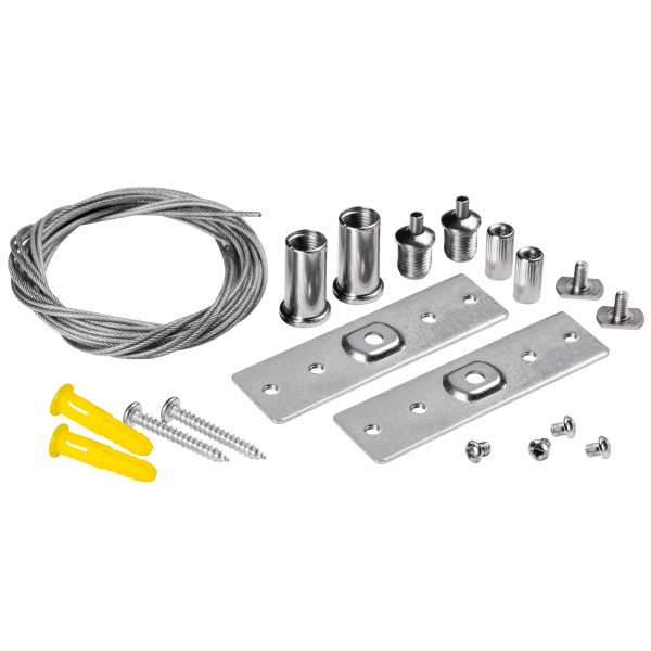 509170 Комплект для подвесного монтажа накладных треков UNO (2 подвеса) АЛЮМИНИЙ