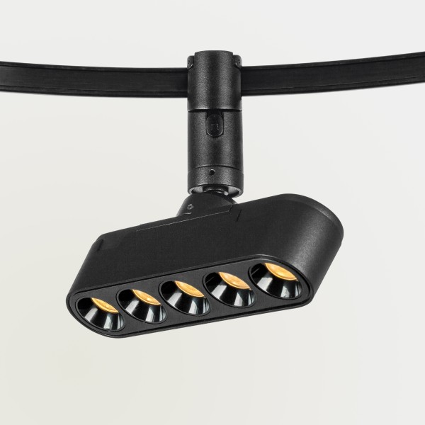 267437 Светильник 48V д/1-фазн трека DUE LED 5W 220LM 24G ЧЕРНЫЙ 3000K IP20