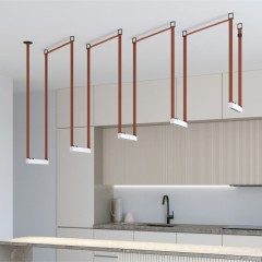 DK5571-WB Cветильник для трека-ремня Belty, серия Grill, со светодиодом, L323*W40*H45мм, 48V DC, 12W, RA90, 24°, 3000K, IP20, белый с черным, алюминий