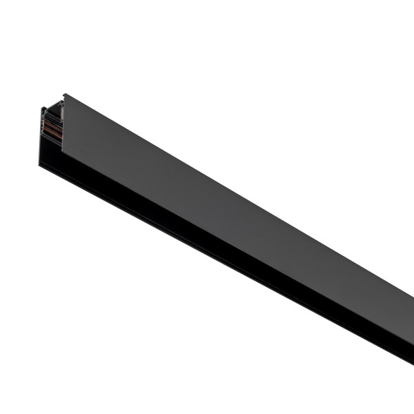 509027 Трек  накладной UNO 48V 2м ЧЕРНЫЙ (Заглушки и декоративный экран в комплекте)