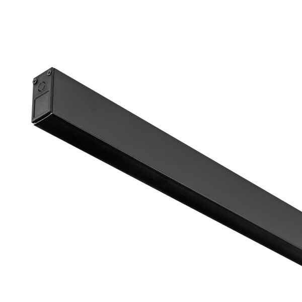 509027 Трек  накладной UNO 48V 2м ЧЕРНЫЙ (Заглушки и декоративный экран в комплекте)