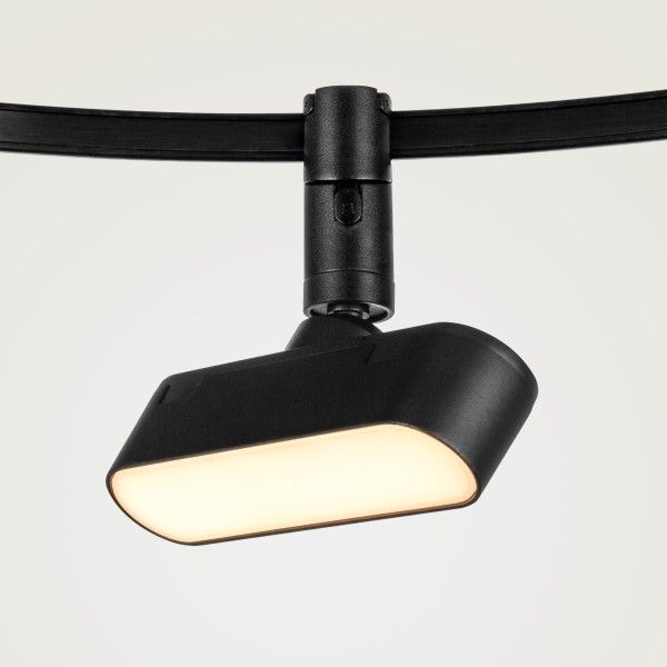 267237 Светильник 48V д/1-фазн трека DUE LED 5W 200LM 100G ЧЕРНЫЙ 3000K IP20