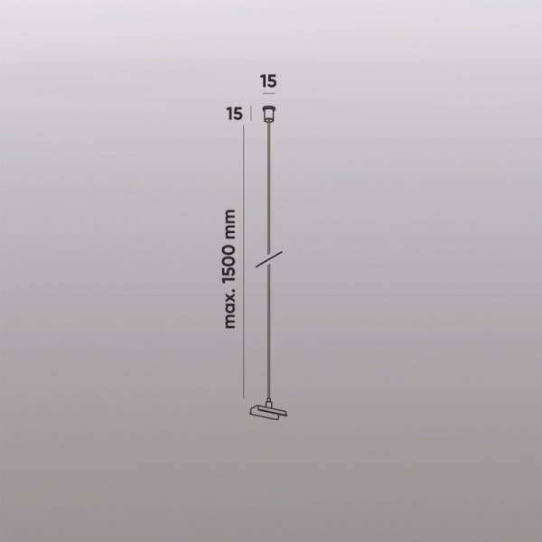 TR2126-BK Механический подвес для трека SMART BASE, IP20, 1.5м, черный, алюминий