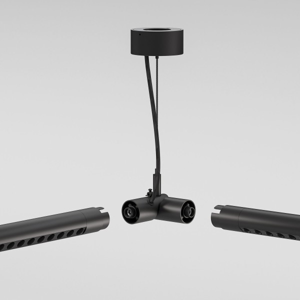 Module System Набор подвеса угловой с вводом питания (черный) 85195/00