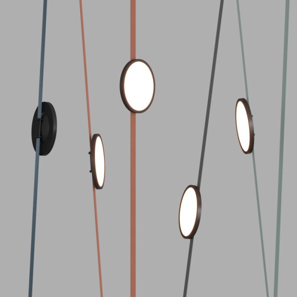 DK5566-BK Cветильник для трека-ремня Belty, серия Flow, со светодиодом, D168*H29.5мм, 48V DC, 10W, RA90, 120°, 4000K, IP20, черный, алюминий