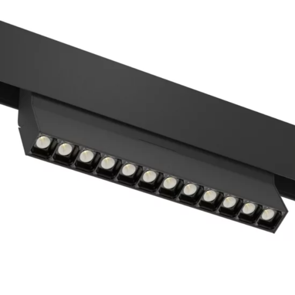 Трековый светодиодный светильник магнитный SPOT BLACK BOOK MAGNETIC S20 48V 16W 36° CRI90 OSRAM 3000-6000K Tuya Smart | Черный корпус L220хH110mm