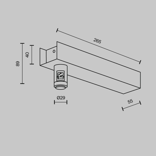 Комплектующие для трековой системы Technical TRA155CW-BB-B