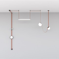 DK5577-WH Cветильник для трека-ремня Belty, серия Linear, со светодиодом, L642*W40*H45мм, 48V DC, 24W, RA90, 120°, 3000K, IP20, белый, алюминий