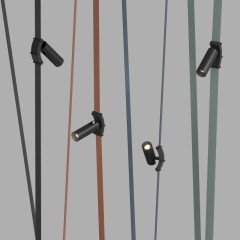 DK5547-BK Поворотный светильник для трека-ремня Belty, серия Spot, со светодиодом, D35*L126.5мм, 48V DC, 7W, RA90, 30°, 3000K, IP20, черный, алюминий