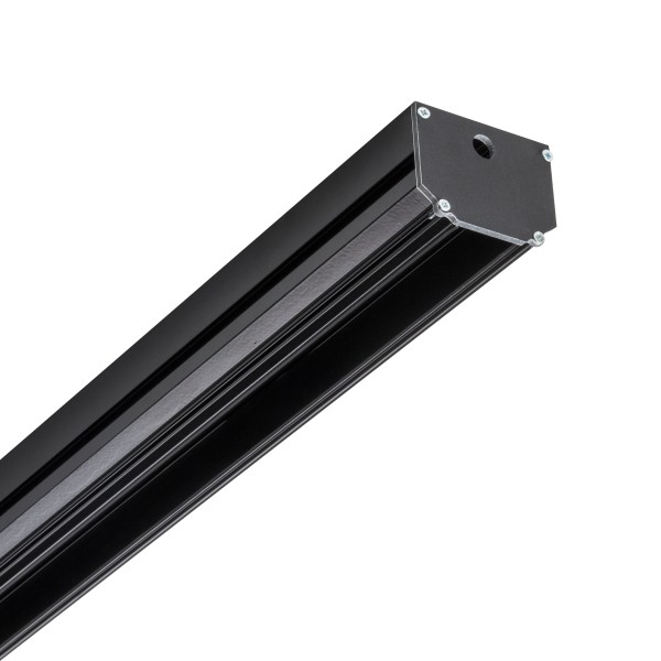 509427L Трек с гарпунной системой монтажа UNO 2 метра ЧЕРНЫЙ (2 заглушки и резинка 4м в комплекте)