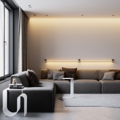 Module System Декоративная гибкая стойка с вводом питания (черный) 85192/00