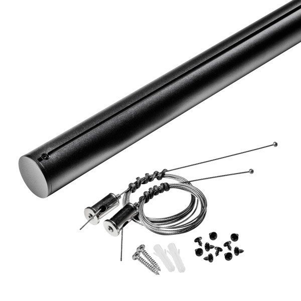 508917 Штанга крепежная 1,6м д/тканевого трека д/светильников 208ххх NOVE ЧЕРНЫЙ