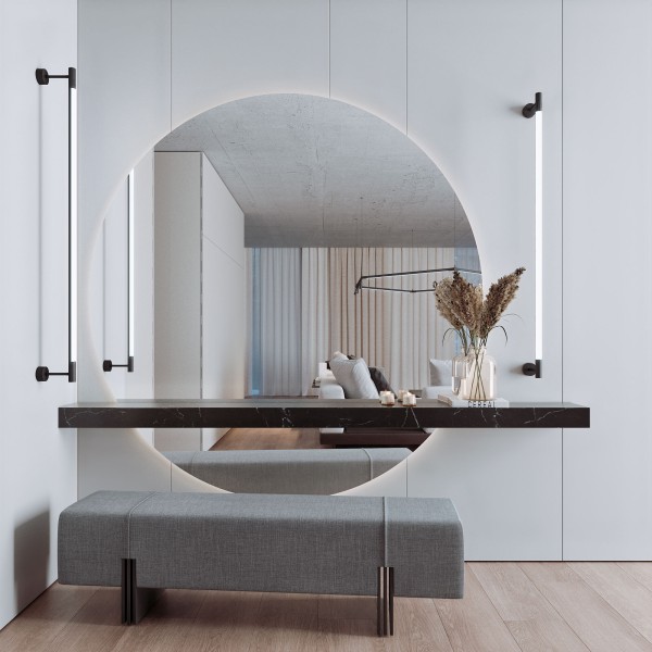 Module System Декоративная гибкая стойка с питанием (черный) 85191/00