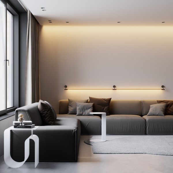 Module System Декоративная гибкая стойка с питанием (черный) 85191/00