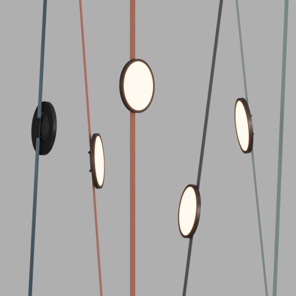 DK5567-BK Cветильник для трека-ремня Belty, серия Flow, со светодиодом, D168*H29.5мм, 48V DC, 10W, RA90, 120°, 3000K, IP20, черный, алюминий