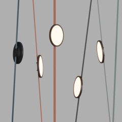 DK5567-BK Cветильник для трека-ремня Belty, серия Flow, со светодиодом, D168*H29.5мм, 48V DC, 10W, RA90, 120°, 3000K, IP20, черный, алюминий