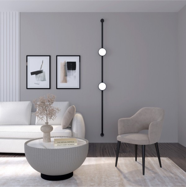 DK5567-BK Cветильник для трека-ремня Belty, серия Flow, со светодиодом, D168*H29.5мм, 48V DC, 10W, RA90, 120°, 3000K, IP20, черный, алюминий