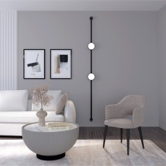 DK5567-BK Cветильник для трека-ремня Belty, серия Flow, со светодиодом, D168*H29.5мм, 48V DC, 10W, RA90, 120°, 3000K, IP20, черный, алюминий