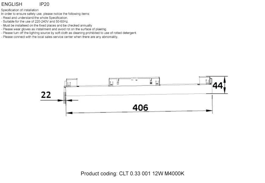 Светильник трековый магнитный Crystal Lux CLT 0.33 001 12W WH M4000K