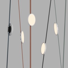 DK5567-WH+BK Cветильник для трека-ремня Belty, серия Flow, со светодиодом, D168*H29.5мм, 48V DC, 10W, RA90, 120°, 3000K, IP20, белый с черным, алюминий