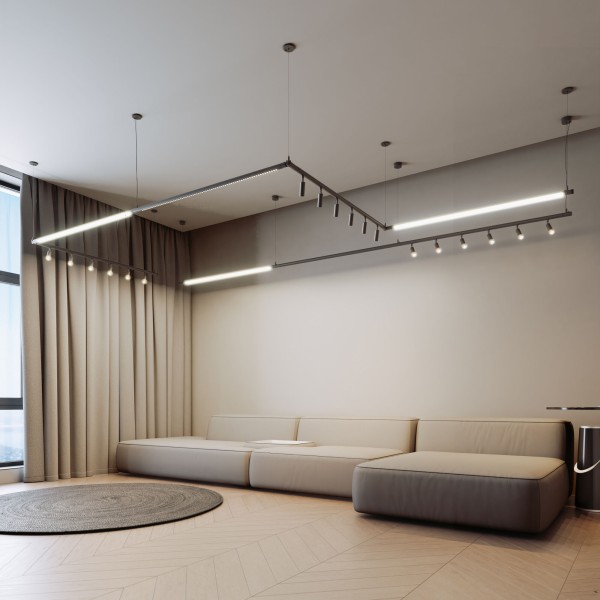 Module System Набор подвеса угловой без питания (черный) 85188/00