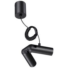 359387 KONST NT24 041 черный База накладная для ввода питания с гибким угловым соединителем «L» и проводом-подвесом (длина провода  -  2м) IP20 48V GLAT