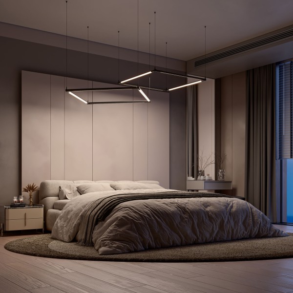 Module System Набор подвеса угловой с питанием (черный) 85187/00