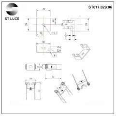 ST017.029.06 Монтажная скоба для ST017.129.06 ST-Luce Серебристый Светодиодные ленты