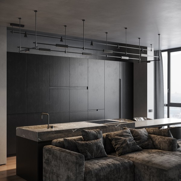 Esthetic Magnetic Трековый светильник 12W 3000K (чёрный) 85121/01