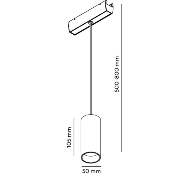 Светильник трековый подвесной BARREL 10W CRD-S-0030-B Cordini