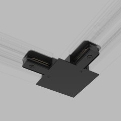 Коннектор угловой для однофазного встраиваемого шинопровода черный TRCM-1-1-L-BK