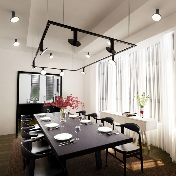 Трековый светодиодный светильник для однофазного шинопровода Brain черный 12W 4200K LTB50