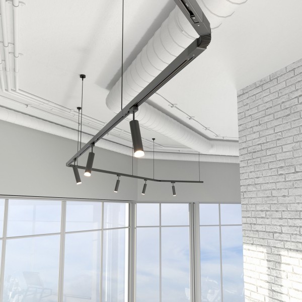 Гибкий коннектор для однофазного шинопровода черный TRC-1-1-FLEX-BK